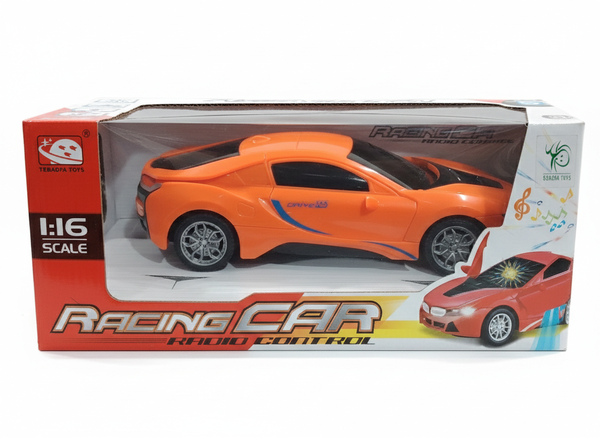 Title: 5D Light & Sound RECHARGEABLE RC Racing Car – 1:16 Scale with Remote-Controlled Opening Doors