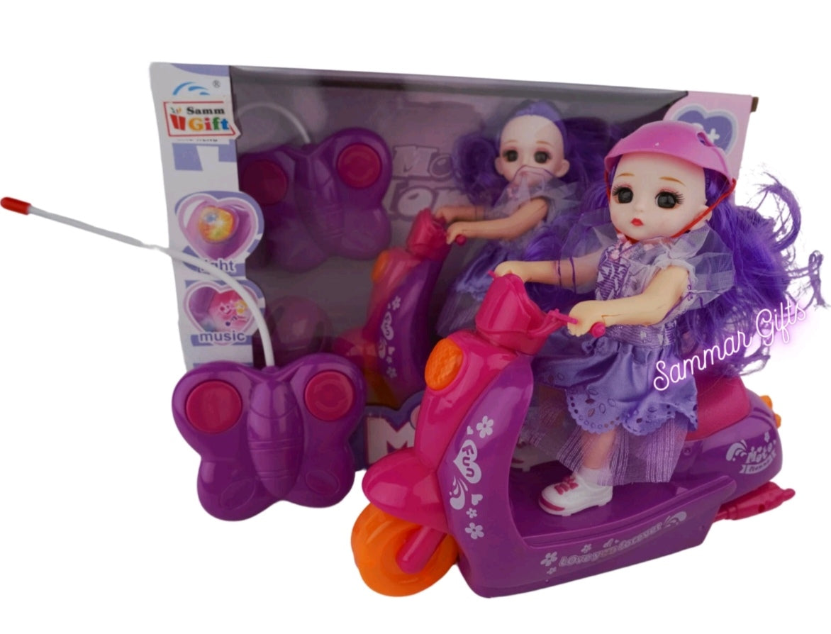 Premium RC Fashion Scooter & Doll Rider – High-Speed Remote Control Toy