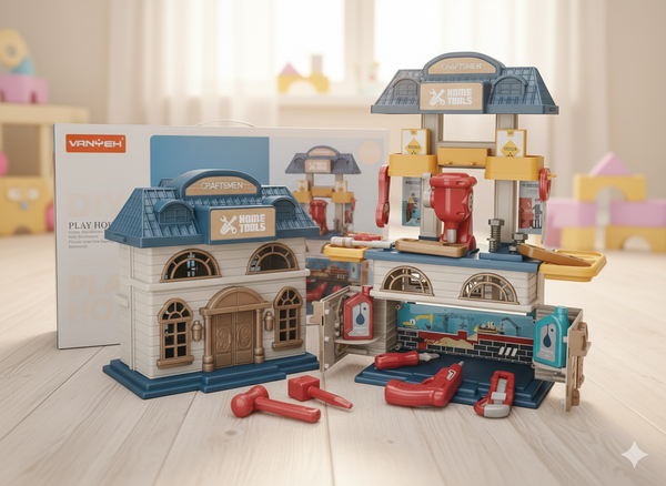 Little Builder’s 2-in-1 Tool Workshop & Play House Set – 2026 Creative DIY Toy