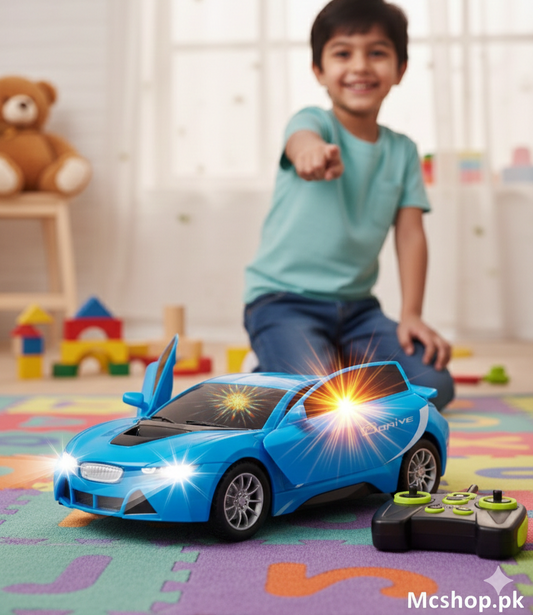 Title: 5D Light & Sound RECHARGEABLE RC Racing Car – 1:16 Scale with Remote-Controlled Opening Doors