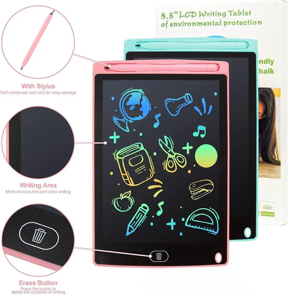 8.5 Inch LCD Writing Tablet for Kids: Multicolor Drawing Pad