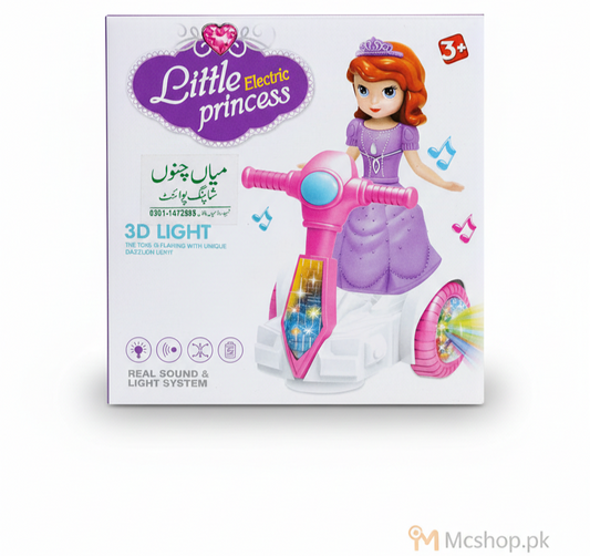 Little Electric Princess B/O Scooter Toy – 3D Flashing Lights & Musical Bump & Go Action for Girls